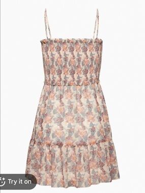 Aritzia Wilfred Tempest Smocked Sleeveless Dress